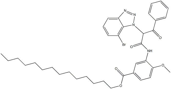 3-[3-フェニル-2-(7-ブロモ-1H-ベンゾトリアゾール-1-イル)-1,3-ジオキソプロピルアミノ]-4-メトキシ安息香酸テトラデシル 化学構造式