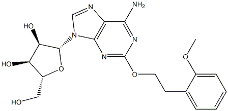 2-[2-(2-Methoxyphenyl)ethoxy]adenosine Structure