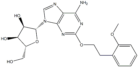 2-[2-(2-Methoxyphenyl)ethoxy]adenosine 结构式