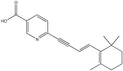 6-[4-(2,6,6-Trimethyl-1-cyclohexenyl)-3-buten-1-ynyl]nicotinic acid,,结构式