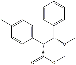 (2R,3R)-3-Methoxy-2-(4-methylphenyl)-3-phenylpropionic acid methyl ester,,结构式