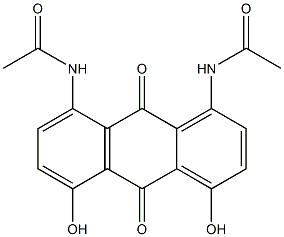 1,8-Bis(acetylamino)-4,5-dihydroxyanthraquinone Structure