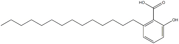 2-Hydroxy-6-tetradecylbenzoic acid,,结构式