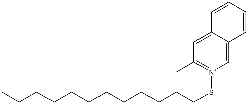 2-ドデシルチオ-3-メチルイソキノリニウム 化学構造式