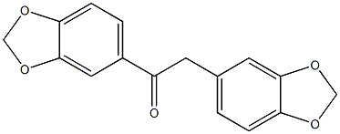 1,2-Bis[3,4-(methylenedioxy)phenyl]ethan-1-one,,结构式