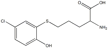 2-Amino-5-(5-chloro-2-hydroxyphenylthio)valeric acid,,结构式