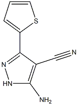 5-Amino-3-(2-thienyl)-1H-pyrazole-4-carbonitrile,,结构式