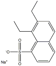 7,8-Diethyl-1-naphthalenesulfonic acid sodium salt,,结构式