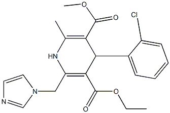 6-(1H-Imidazol-1-ylmethyl)-4-(2-chlorophenyl)-2-methyl-1,4-dihydropyridine-3,5-dicarboxylic acid 3-methyl 5-ethyl ester Structure