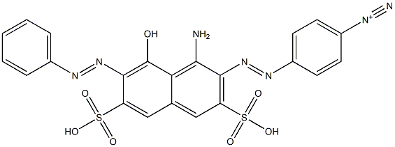 p-(1-Amino-8-hydroxy-7-phenylazo-3,6-disulfo-2-naphtylazo)benzenediazonium
