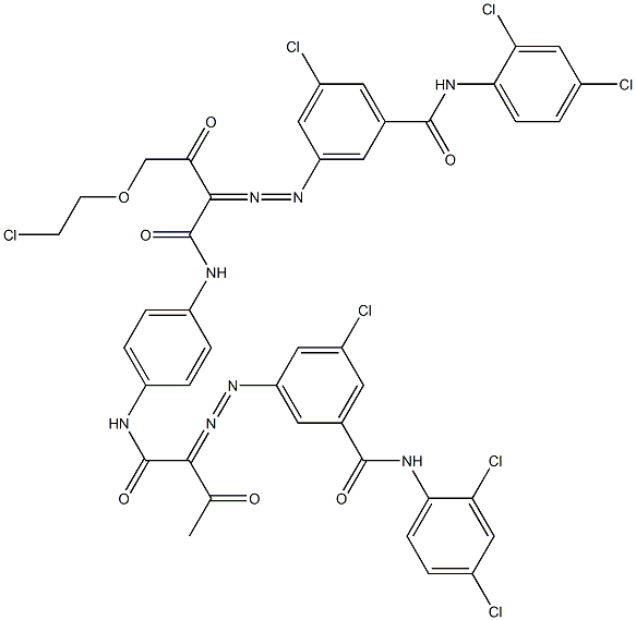 3,3'-[2-[(2-Chloroethyl)oxy]-1,4-phenylenebis[iminocarbonyl(acetylmethylene)azo]]bis[N-(2,4-dichlorophenyl)-5-chlorobenzamide]