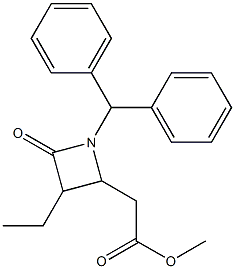 [1-(Diphenylmethyl)-4-oxo-3-ethylazetidin-2-yl]acetic acid methyl ester