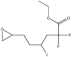 2,2-Difluoro-4-iodo-7,8-epoxyoctanoic acid ethyl ester,,结构式