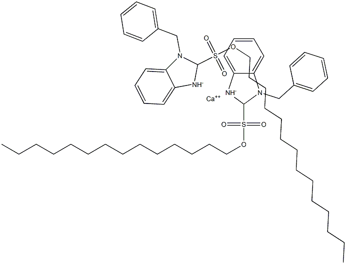 Bis(1-benzyl-2,3-dihydro-2-tetradecyl-1H-benzimidazole-2-sulfonic acid)calcium salt Structure