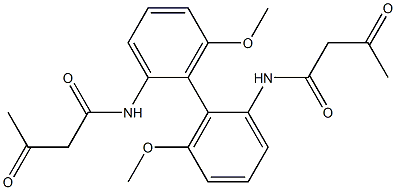 N,N'-Diacetoacetyl-6,6'-dimethoxy-1,1'-biphenyl-2,2'-diamine Structure