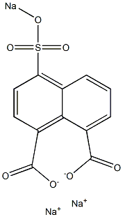 4-(Sodiosulfo)-1,8-naphthalenedicarboxylic acid disodium salt Structure