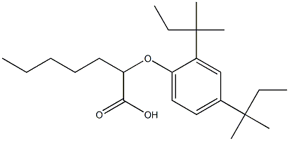 2-(2,4-ジ-tert-ペンチルフェノキシ)ヘプタン酸 化学構造式