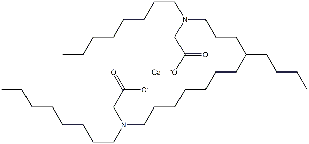 Bis(N,N-dioctylglycine)calcium salt Struktur