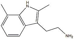 3-(2-Aminoethyl)-2,7-dimethyl-1H-indole,,结构式