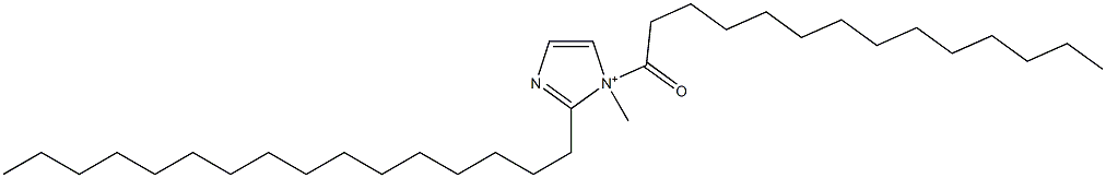 2-Hexadecyl-1-methyl-1-tetradecanoyl-1H-imidazol-1-ium Struktur