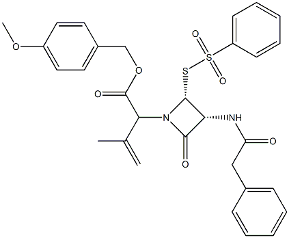 3-Methyl-2-[(3R,4R)-2-oxo-3-[(phenylacetyl)amino]-4-[(phenylsulfonyl)thio]azetidin-1-yl]-3-butenoic acid 4-methoxybenzyl ester