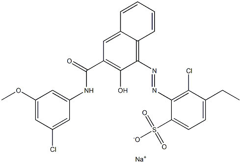 3-Chloro-4-ethyl-2-[[3-[[(3-chloro-5-methoxyphenyl)amino]carbonyl]-2-hydroxy-1-naphtyl]azo]benzenesulfonic acid sodium salt