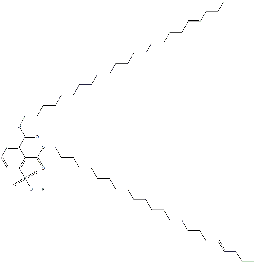 3-(Potassiosulfo)phthalic acid di(19-tricosenyl) ester