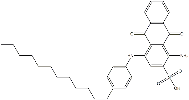 1-Amino-4-(p-dodecylanilino)-9,10-dihydro-9,10-dioxoanthracene-2-sulfonic acid,,结构式
