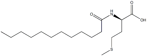 (R)-4-メチルチオ-2-[(1-オキソドデシル)アミノ]ブタン酸 化学構造式