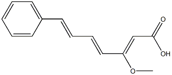 7-Phenyl-3-methoxy-2,4,6-heptatrienoic acid Structure