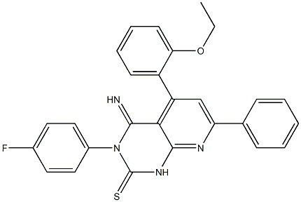 3,4-Dihydro-3-(4-fluorophenyl)-4-imino-5-(2-ethoxyphenyl)-7-phenylpyrido[2,3-d]pyrimidine-2(1H)-thione Structure