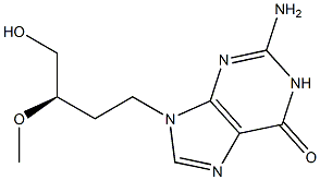 2-Amino-9-[(3R)-4-hydroxy-3-methoxybutyl]-1,9-dihydro-6H-purin-6-one,,结构式