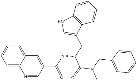  (2R)-3-(1H-Indol-3-yl)-2-(3-quinolinylcarbonylamino)-N-benzyl-N-methylpropanamide