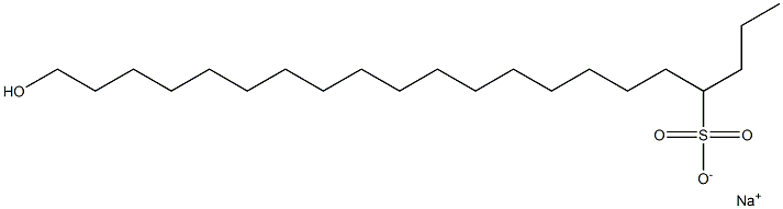 21-Hydroxyhenicosane-4-sulfonic acid sodium salt Structure