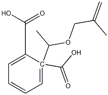 Phthalic acid hydrogen 2-[1-(2-methyl-2-propenyloxy)ethyl] ester,,结构式