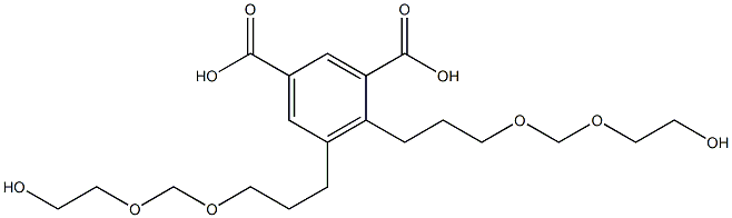 4,5-Bis(8-hydroxy-4,6-dioxaoctan-1-yl)isophthalic acid Structure