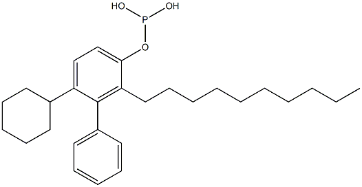 Phosphorous acid cyclohexylphenyl(2-decylphenyl) ester Structure