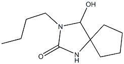 3-Butyl-4-hydroxy-2-oxo-1,3-diazaspiro[4.4]nonane 结构式