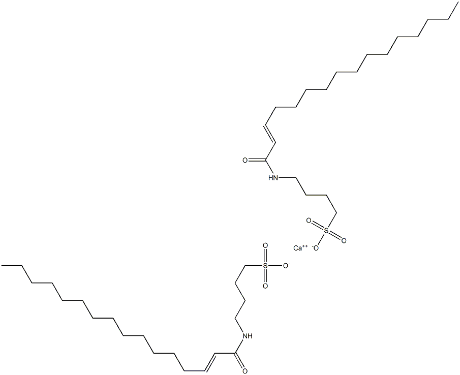 Bis[4-(2-hexadecenoylamino)-1-butanesulfonic acid]calcium salt,,结构式