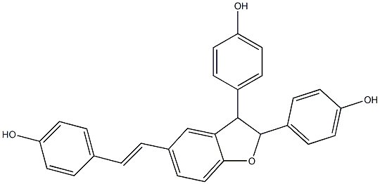 2,3-Dihydro-2-(4-hydroxyphenyl)-3-(4-hydroxyphenyl)-5-[(E)-2-(4-hydroxyphenyl)ethenyl]benzofuran