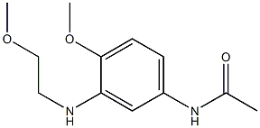 3'-(2-メトキシエチルアミノ)-4'-メトキシアセトアニリド 化学構造式