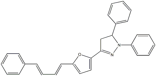 2-[(4,5-Dihydro-1,5-diphenyl-1H-pyrazol)-3-yl]-5-(4-phenyl-1,3-butanedienyl)furan