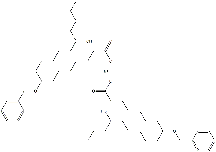 Bis(8-benzyloxy-14-hydroxystearic acid)barium salt Structure