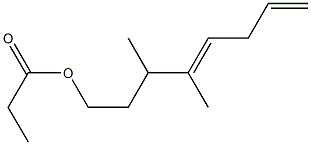 Propionic acid 3,4-dimethyl-4,7-octadienyl ester,,结构式