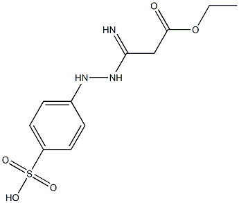 4-[N'-[2-(エトキシカルボニル)-1-イミノエチル]ヒドラジノ]ベンゼンスルホン酸 化学構造式