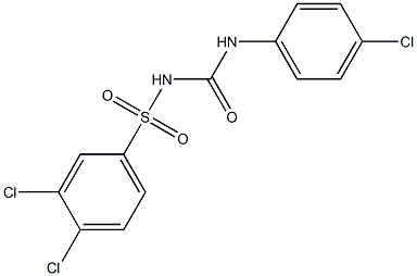 1-(3,4-Dichlorophenylsulfonyl)-3-(4-chlorophenyl)urea Structure