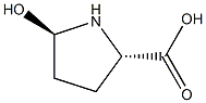 (5R)-5-ヒドロキシ-L-プロリン 化学構造式