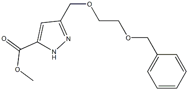 5-(2-Benzyloxyethoxymethyl)-2H-pyrazole-3-carboxylic acid methyl ester 结构式