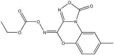 4-[(Ethoxycarbonyloxy)imino]-8-methyl-4H-[1,2,4]oxadiazolo[3,4-c][1,4]benzoxazin-1-one Structure