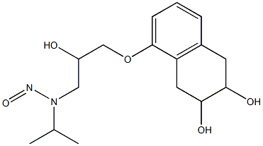 5-[3-(Isopropylnitrosoamino)-2-hydroxypropoxy]-1,2,3,4-tetrahydronaphthalene-2,3-diol Structure